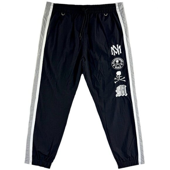 Mastermind x Mitchell & Ness Warmup Pants Mens XXL Black Gray Quick Release Snap - Picture 1 of 14